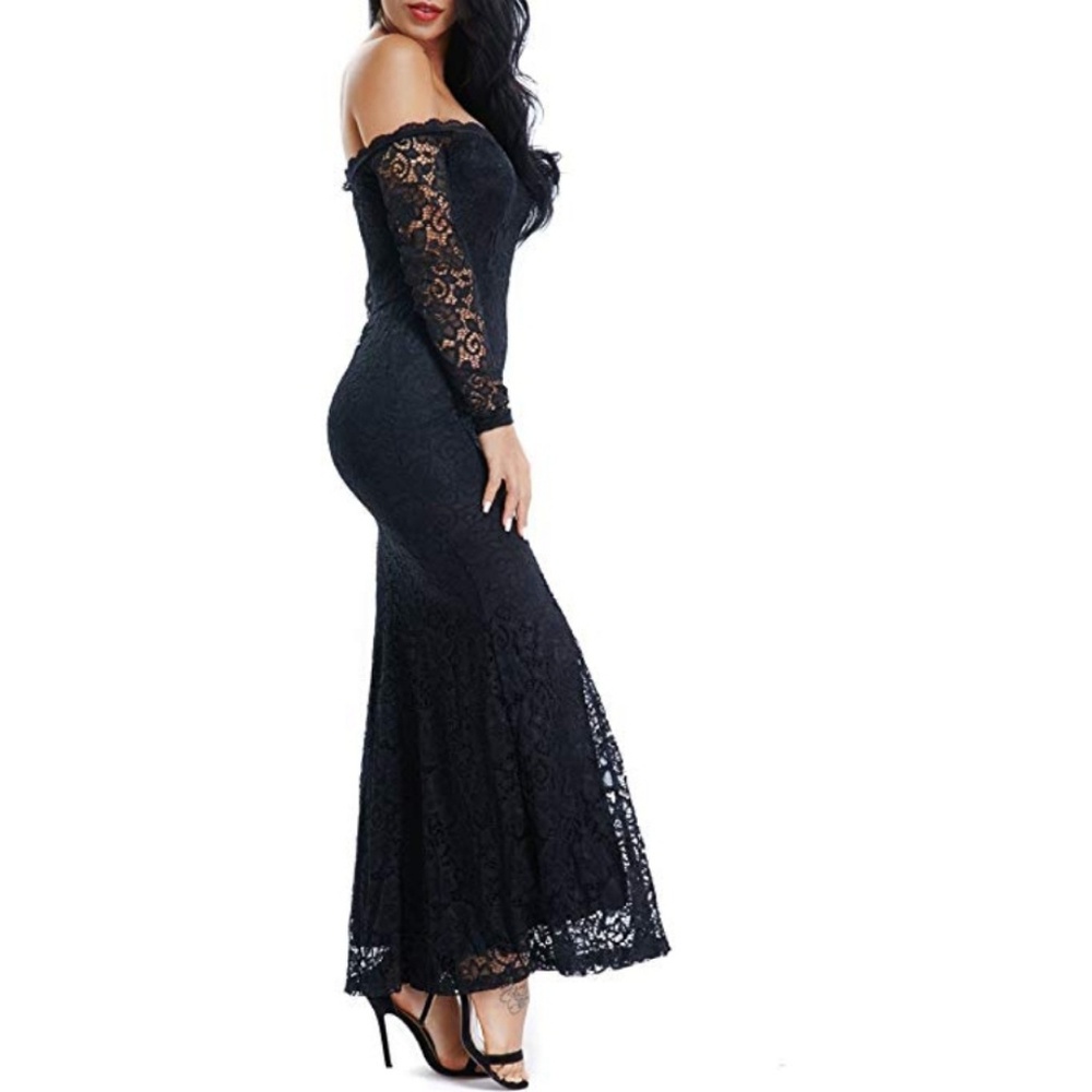 ***SOLD***💃Mermaid black off shoulder dress💃